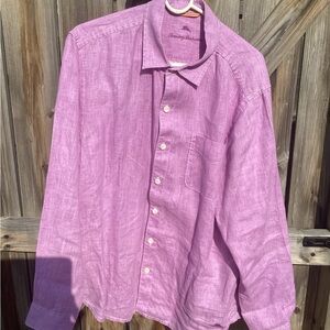 Tommy Bahama Men's Lilac Linen Shirt